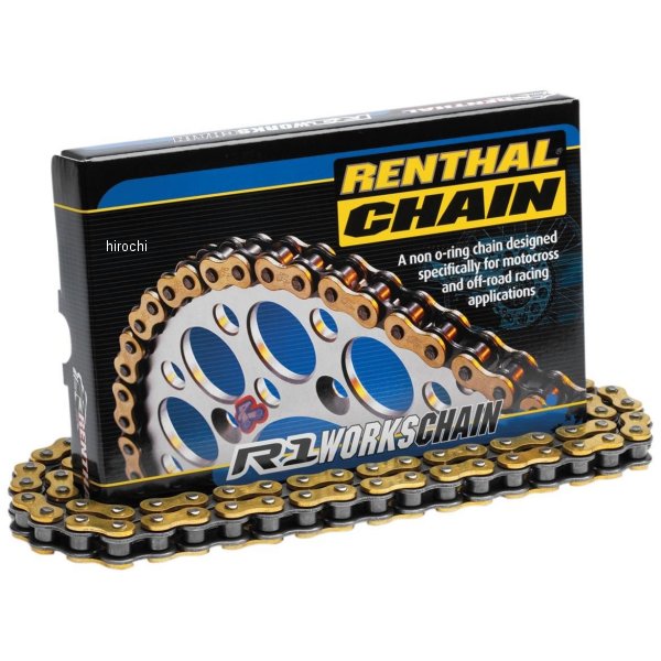 レンサル RENTHAL ワークス チェーン ノンシール クリップ 428R1/140L ゴールド 801927-TR WO店