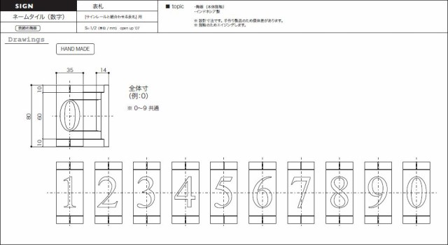 Essence ネームタイル 6 数字 E3273 6 おしゃれなテラコッタ表札用タイルの通販はau Wowma 個性派水回りショップ パパサラダ