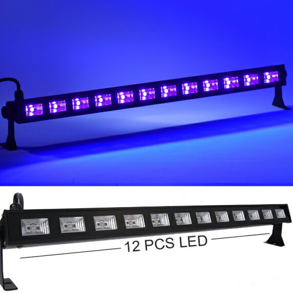 ブラックライト Led 照明 Uvライト 12led 36w 紫外線ライト 屋内照明 パーティ ステージ 舞台 演出 イルミネーション クリスマスの通販はau Pay マーケット 46z8