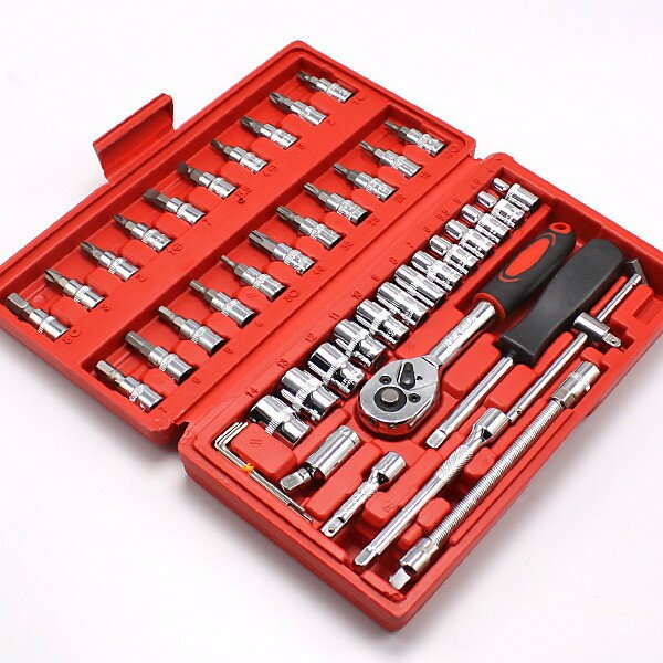 即発送 ソケットセット ビットセット 46pcs 1 4 工具 トルクスレンチ型 40 30 25 15 10 強化プラス型 マイナス型の通販はau Pay マーケット 46z8