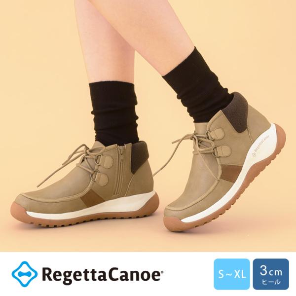 RegettaCanoe リゲッタカヌー Regettacanoe CCME-002 メモリ サイドジップ モカシン風ショートブーツ_1