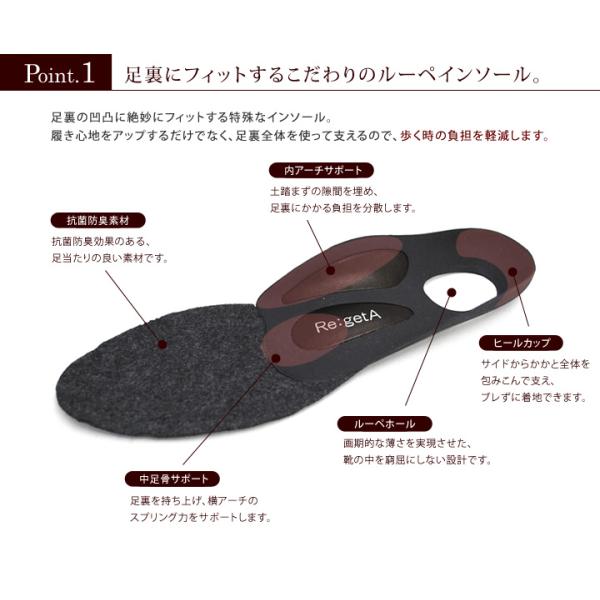 リゲッタ Re:getA R-6002 サイドジップショートブーツ 細身 大人カジュアル きれいめ_11