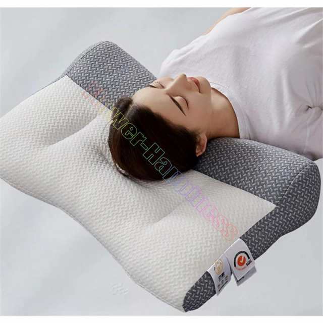 頚椎牽引枕 肩こり いびき 快眠 低反発 安眠 熟睡 ストレートネック グレー