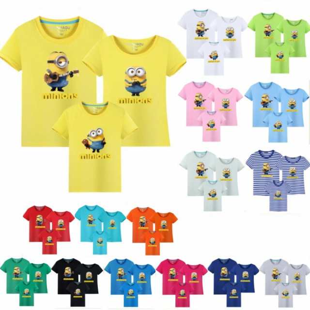 親子tシャツ 親子t Shirt Disney ディズニー Minions ミニオン グッズ 親子お揃いtシャツ 半袖 カットソー 親子ペア お揃いの通販はau Wowma One One