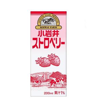 キリン　小岩井 ストロベリー　 LLスリム　200ml×24本入/2ケース 紙パック〔牛乳　ミルク　milk　小岩井　オレ　いちご　ストロベリー　KIRIN　キリン〕送料無料