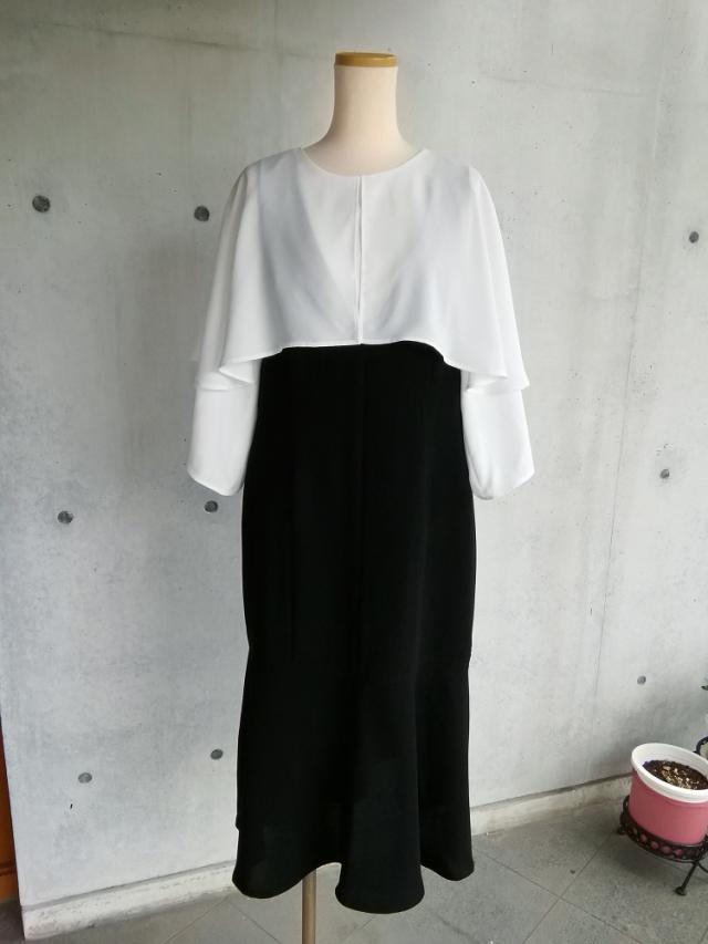 【日本製】7L〜10L 喪服 フォーマル前開きマーメイドシルエットのジャンスカ 136201-3