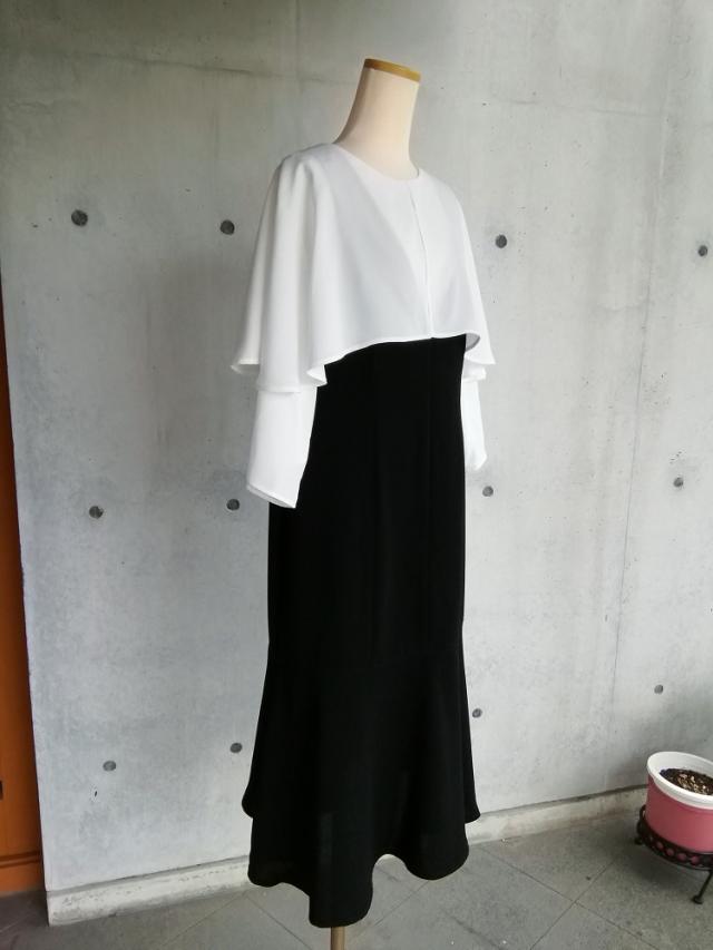 【日本製】7L〜10L 喪服 フォーマル前開きマーメイドシルエットのジャンスカ 136201-3