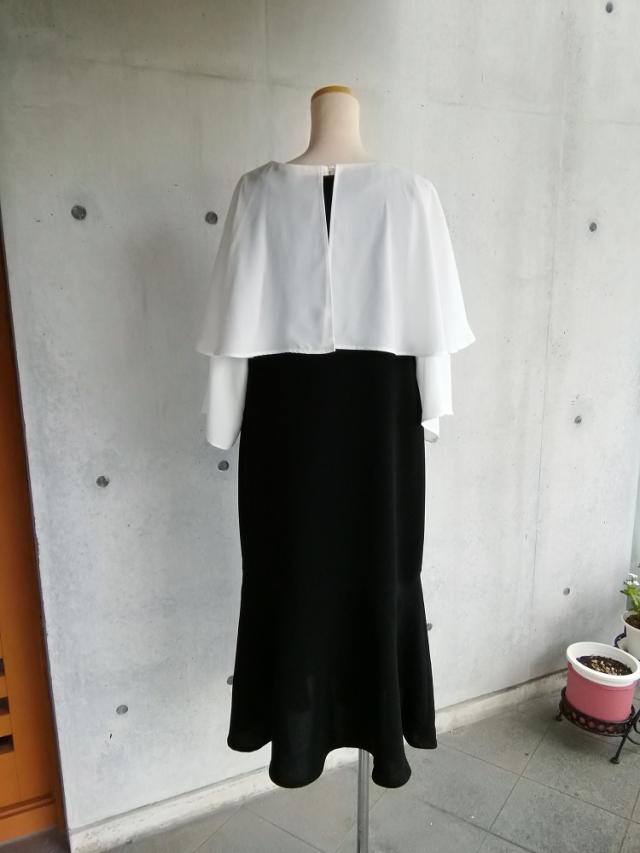 【日本製】7L〜10L 喪服 フォーマル前開きマーメイドシルエットのジャンスカ 136201-3
