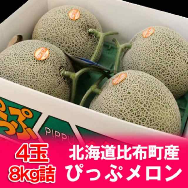 比布メロン 8kg メロン 送料無料 比布 メロン 秀品 北海道メロン 大玉