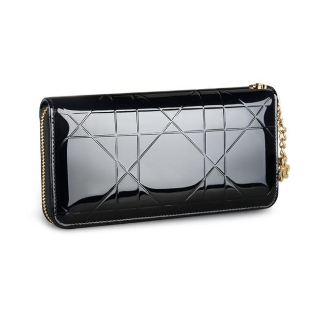 レディース エナメル長財布 CHANEL 黒 長財布 エナメル シャネルメイク