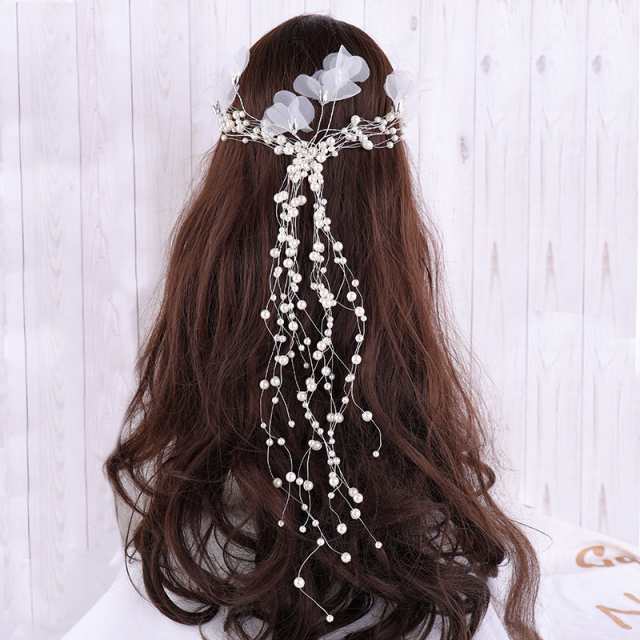 ウエディング ヘッドドレスパール ティアラ 冠 ブライダル ヘッドピース ヘアアクセサリー 髪飾り 花フラワー お花 パール 花嫁 ウエデの通販はau Pay マーケット Lalamart