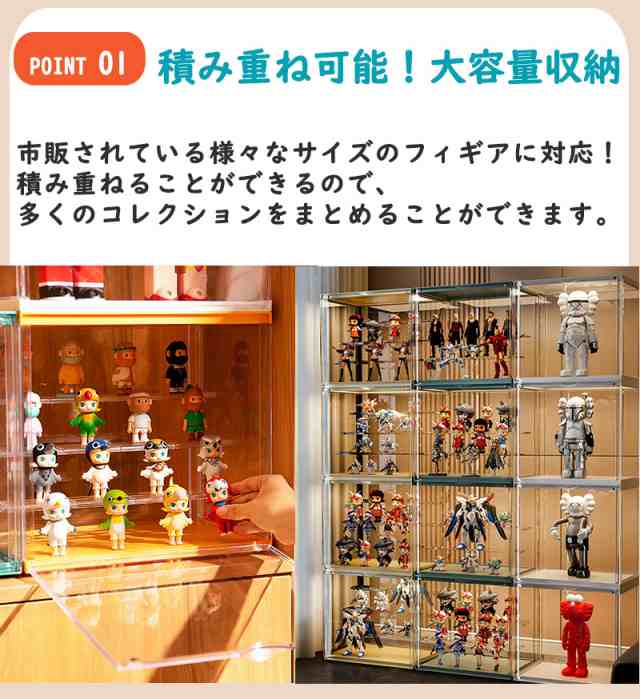 フィギュアケース コレクションケース M 透明ケース アクリル コレクションボックス 透明展示ケース ビッグサイズ 積み重ね アクリルケーの通販はau  PAY マーケット - lalamart | au PAY マーケット－通販サイト