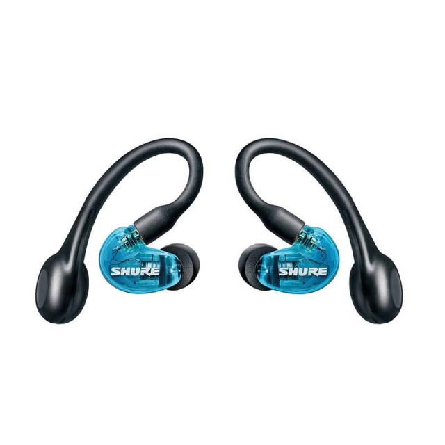SHURE　イヤホン フルワイヤレスイヤホン リモコン・マイク対応 トランスルーセントブルー AONIC 215 第2世代　SE21DYBL+TW2-A