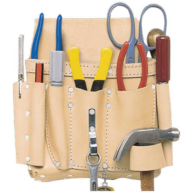 KUNYS　トップグレインレザー 腰袋 片側 L114×W228×H254mm　EL-521