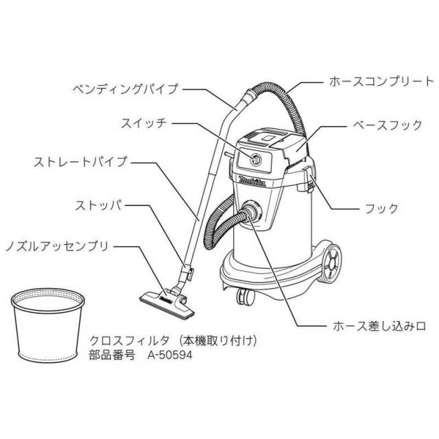 マキタ　乾湿両用クリーナー[ダストボックス式]｢集じん機 490｣　490_1