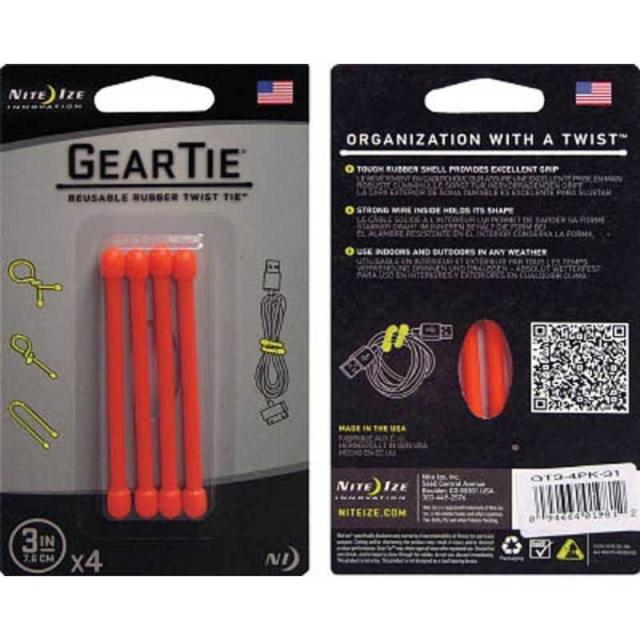 NITE IZE　ヘッドフォンキーパーツ GEAR TIE 3inc　GT34PK31