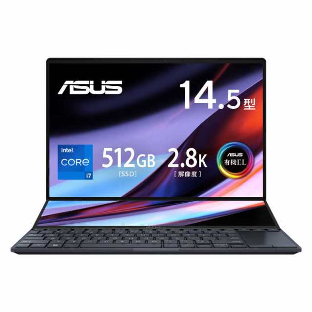 ASUS エイスース ノートパソコン Zenbook Pro 14 Duo テックブラック ...