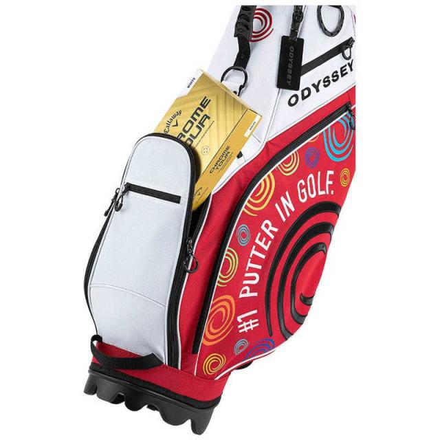 オデッセイ ゴルフバッグ Odyssey Stand FW 25 JM ホワイト/レッド