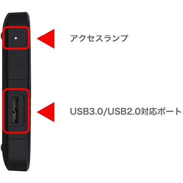 WESTERN DIGITAL　外付け HDD USB-A接続 WD Elements Portable ポータブル型 2TB　WDBUZG0020BBK-JESEの通販は