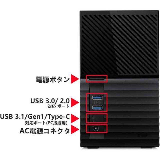 WESTERN DIGITAL　大容量RAID 外付け HDD My Book Duo 2021EX ブラック　WDBFBE0160JBK-JEEX_4