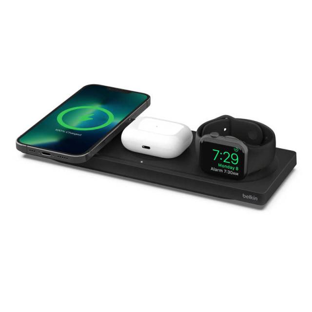 BELKIN　MagSafe認証 3-in-1 ワイヤレス充電パッド(電源アダプタ付)(ブラック) 　WIZ016DQBK_2