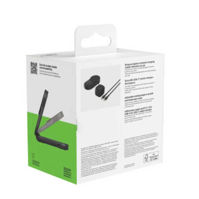 BELKIN　UltraCharge Qi2 25W 2-in-1 折りたたみ式マグネット充電器 ラウンド型 ブラック　WIZ039dqBK_4