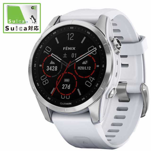 GARMIN スマートウォッチ fenix 7S Silver Whitestone 010-02539-07