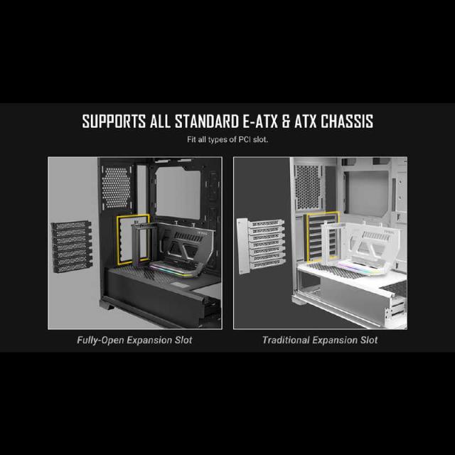 ANTEC SHIFT PCIE 5.0 ARGB グラフィックカードの可動式縦置き