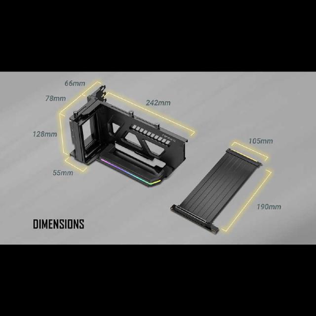 ANTEC SHIFT PCIE 5.0 ARGB グラフィックカードの可動式縦置き