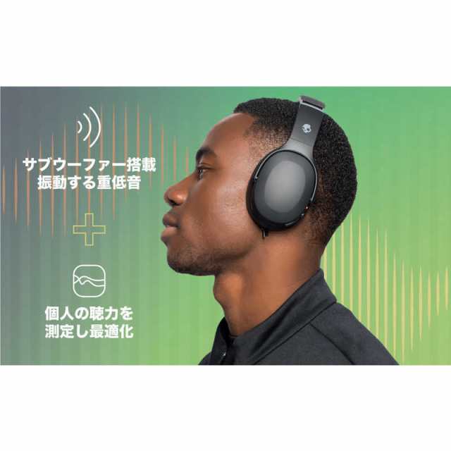 SKULLCANDY ワイヤレスヘッドホン リモコン対応 TRUE BLACK Crusher