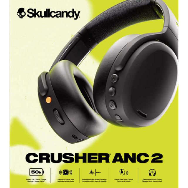 SKULLCANDY　ブルートゥースヘッドホン CRUSHER ANC 2(クラッシャーエーエヌシー2) ［Bluetooth /ノイズキャンセリング対応］ TRUE BLACK　S6CAW-Q740_10