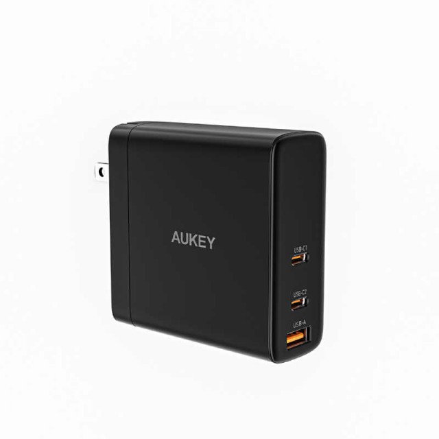 AUKEY　USB充電器 Omnia II Mix 140W PD対応 ［USB-A 1ポート/USB-C 2ポート］ ［3ポート /USB Power Delivery対応 /GaN(窒化ガリウム)