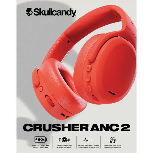 SKULLCANDY　ブルートゥースヘッドホン CRUSHER ANC 2(クラッシャーエーエヌシー2) ［ノイズキャンセリング対応 /Bluetooth対応］ PLASMA RED　S6CAW-S801_3
