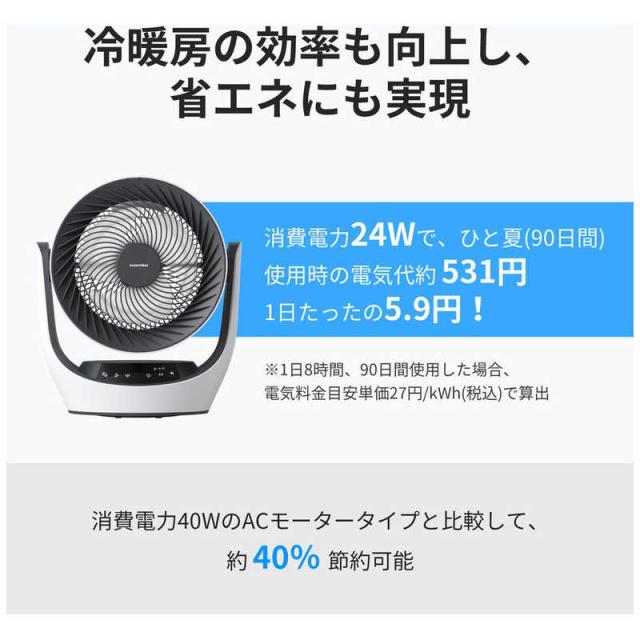 SWITCHBOT　スマートサーキュレーターLite ［DCモーター搭載 /リモコン付き］　W3800511_6