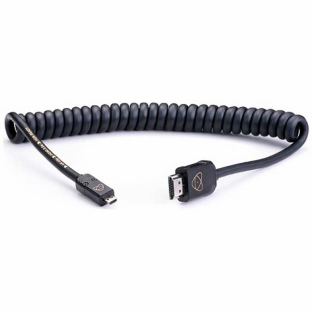 アトモス　ATOMFLEX PRO HDMI COILED CABLE (Micro to Full 40cm) 　ATOM4K60C2