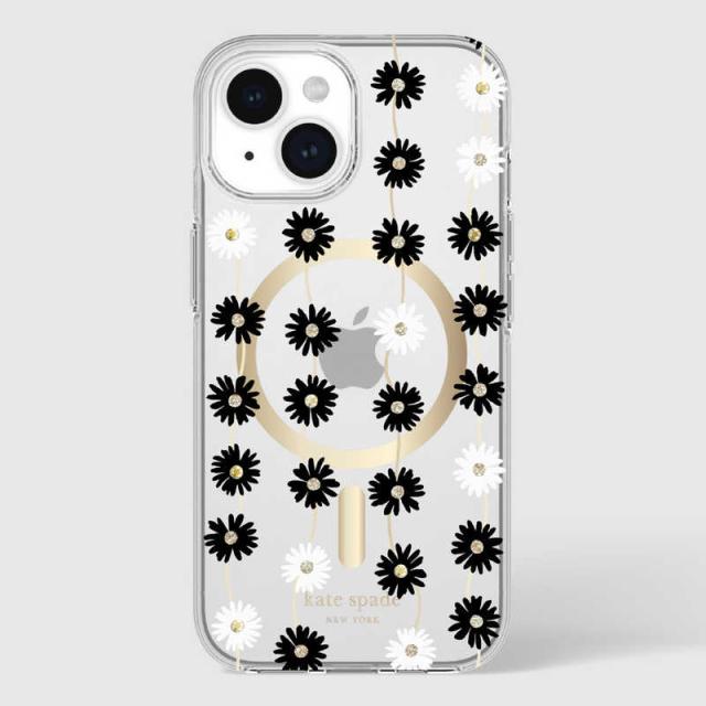 KATESPADE　iPhone 15 KSNY Protective Hardshell MagSafe対応 - Daisy Chain/Black White　KS05243204