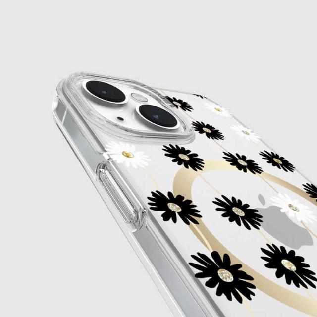KATESPADE　iPhone 15 KSNY Protective Hardshell MagSafe対応 - Daisy Chain/Black White　KS05243204