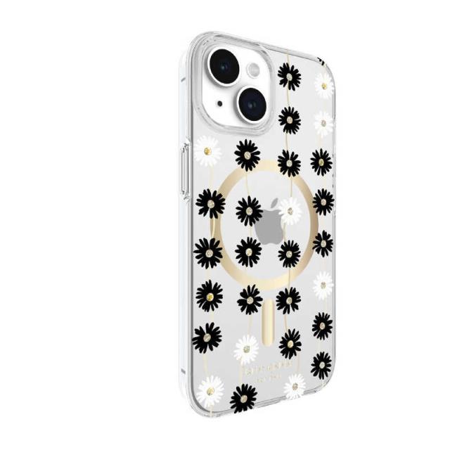KATESPADE　iPhone 15 KSNY Protective Hardshell MagSafe対応 - Daisy Chain/Black White　KS05243204