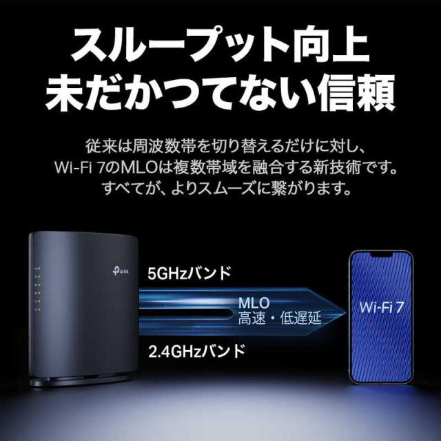 TPLINK Wi-Fi 7 無線LANルーター 2882＋688Mbps BE3600 2.5ギガ
