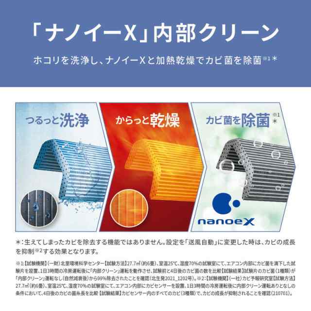 自動掃除機能、ナノイー付 パナソニック6畳用エアコン - エアコン