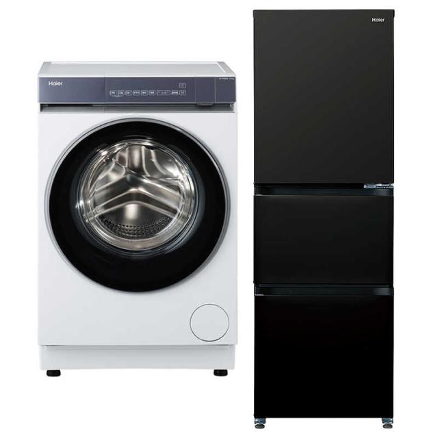 新生活家電セット2点 ドラム式洗濯機：8.0kg / 冷蔵庫：286L ブラック ［新生活ドラムセット］　（標準設置無料）