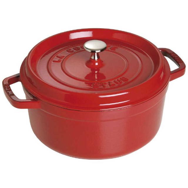 STAUB　《IH対応》ホーロー鍋 「ピコココットラウンド」(1.7L) チェリー　40509814の通販は