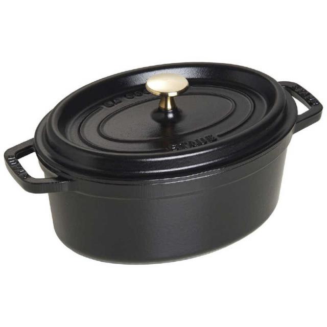 STAUB　《IH対応》ホーロー鍋 ｢ピコココットオーバル｣(2.3L)　40500-231 ブラック