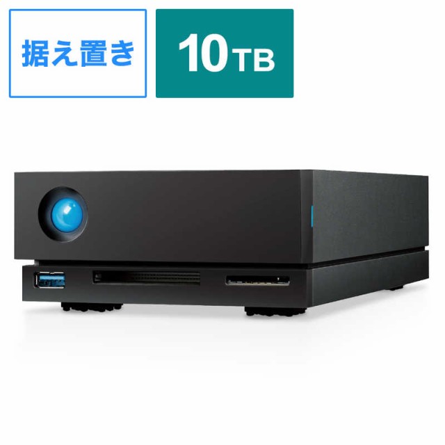 エレコム　ELECOM　LaCie ラシー 外付けHDD USB-C接続 (USB-A / DisplayPort / CFカードリーダー / SDカードリーダー) 1big dock [10TB /