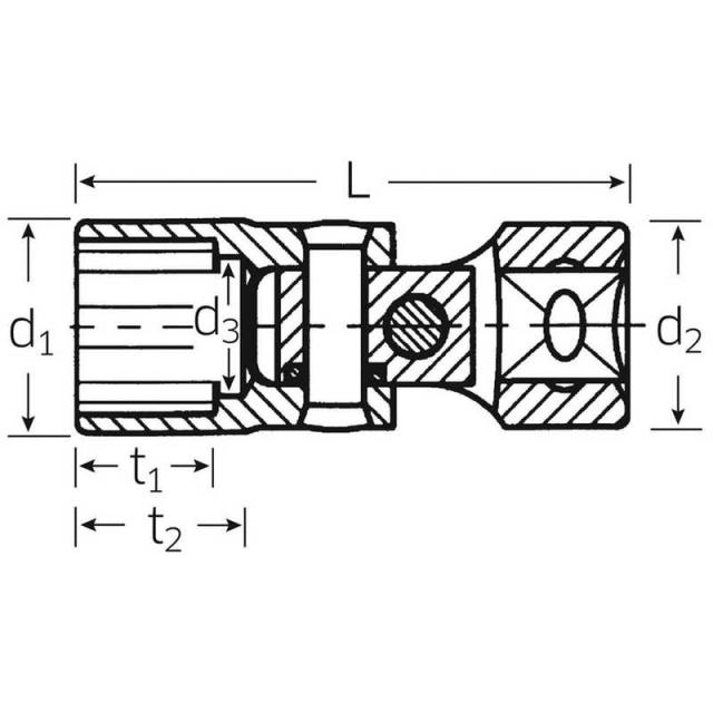 STAHLWILLE　3/8SQ ユニフレックスソケット 17mm　47-17_1