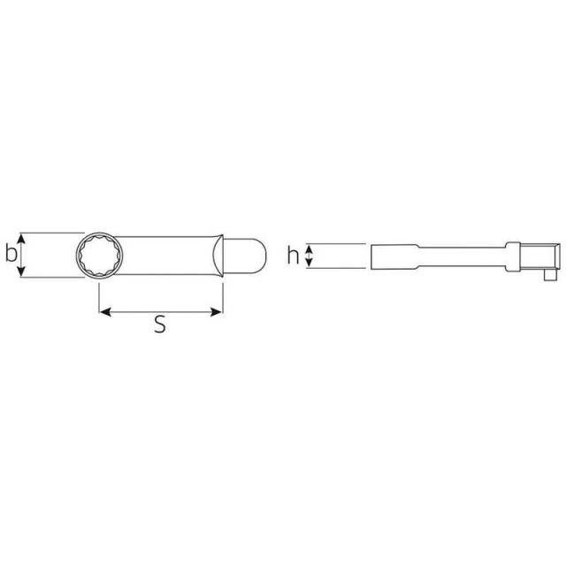 STAHLWILLE　ジョイントサイズ9×12mm トルクレンチ用差替メガネヘッド 10mm　732G/10-10_1