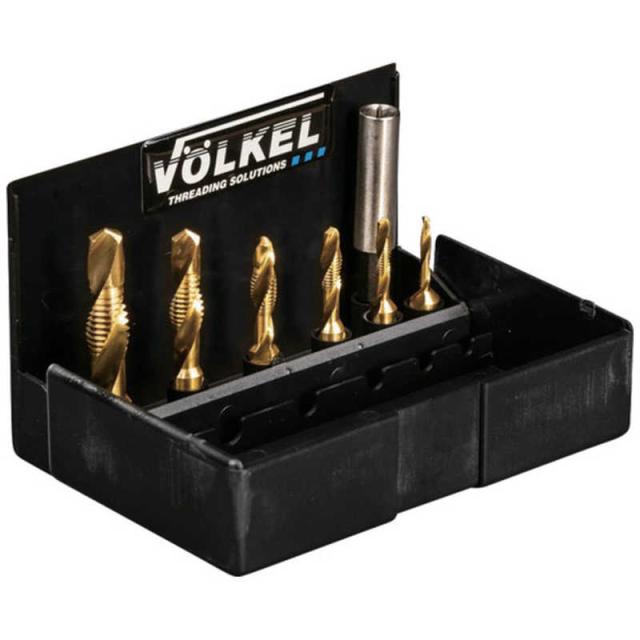 VOELKEL　六角軸タッピングドリルセット チタンコーティング M3ーM10 6本入り　67209