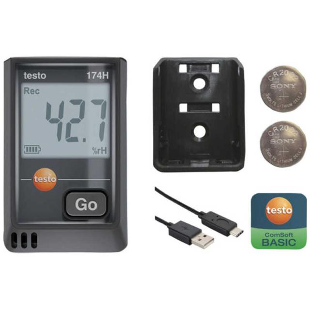 テストー　温湿度データロガー(USB) testo 174H 黒　572174102
