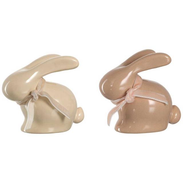 LEONARDO　オブジェイースターバニー6P アソートカラー 10cm Pesaro　38966