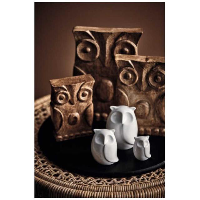 LEONARDO　Leonardo （レオナルド） オブジェ”フクロウ”2P H15cm　CN41713